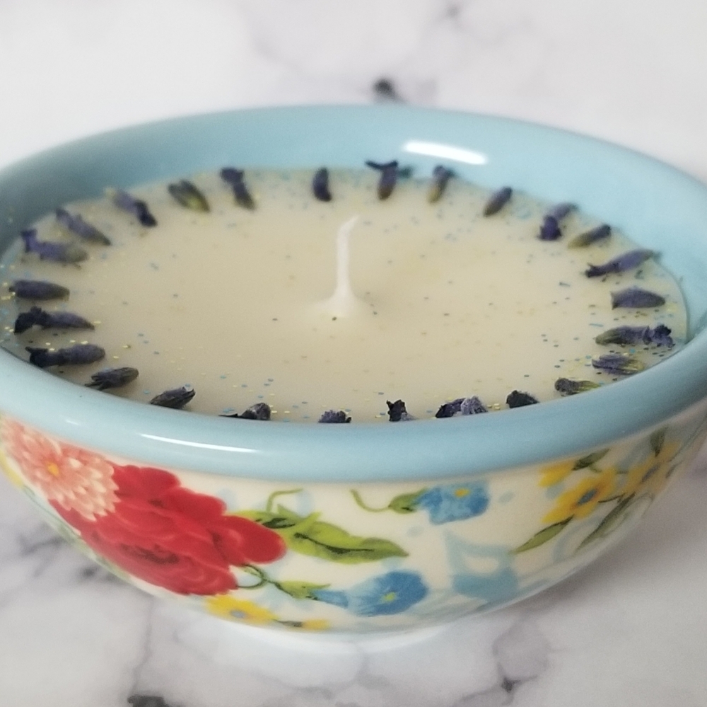 Dried Flower Candles - set of 3